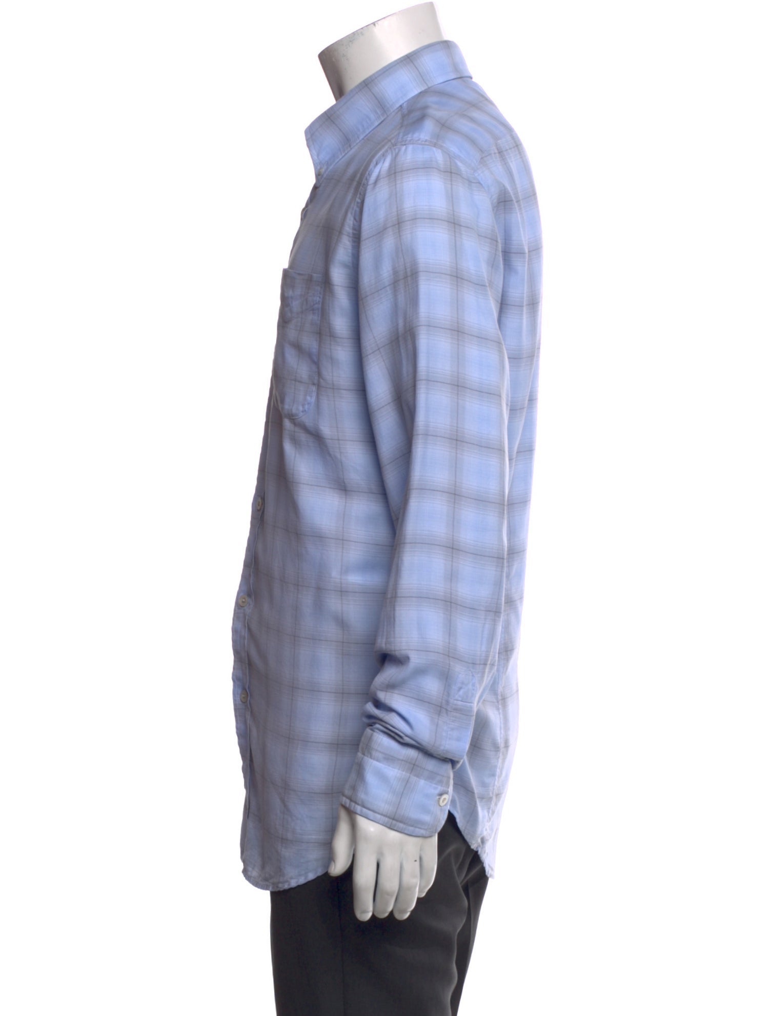 Tom Ford Plaid Print Long Sleeve Dress Shirt