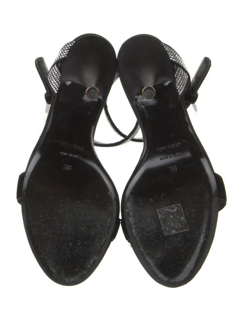 Tom Ford Velvet Crystal Embellishments Sandals