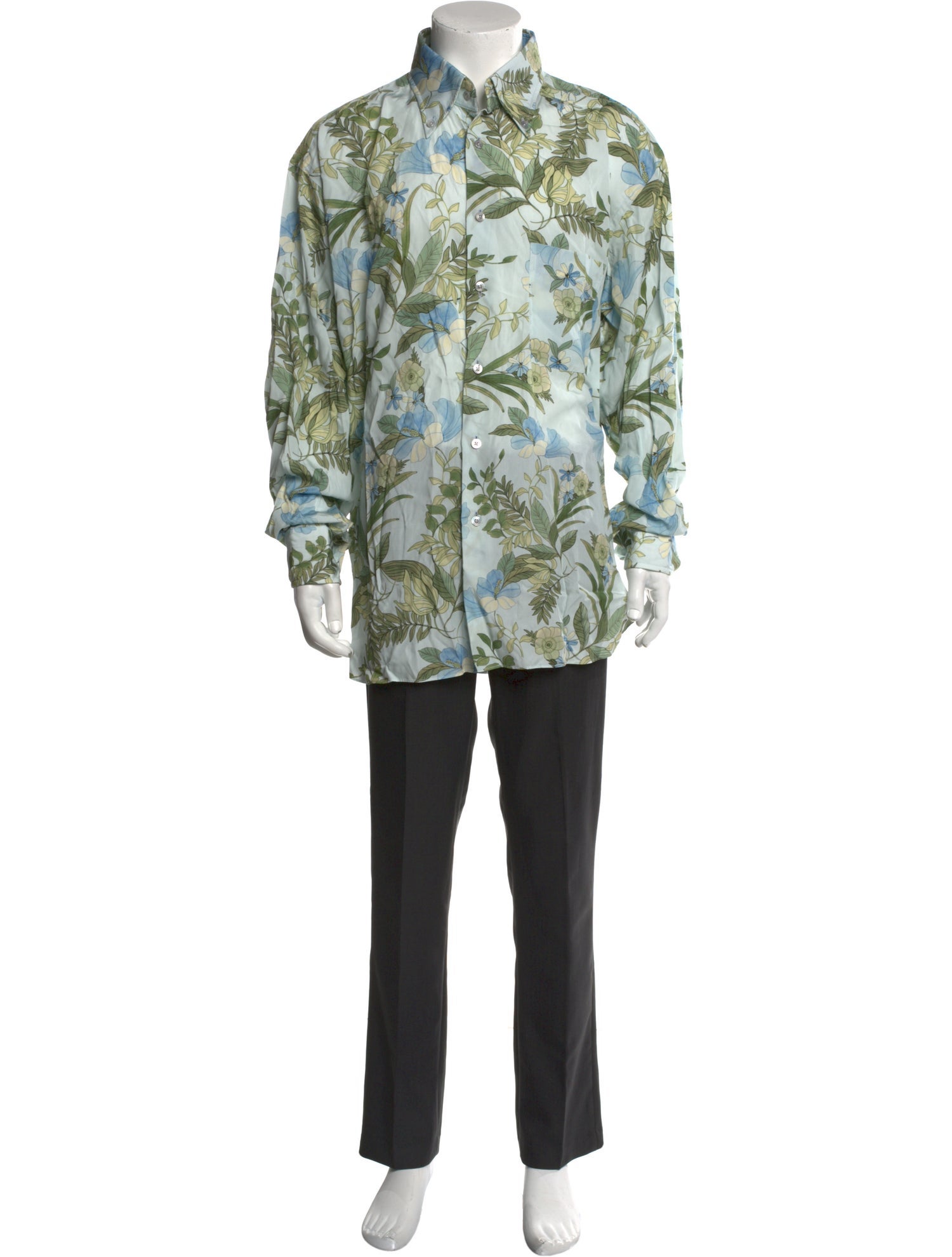 Tom Ford Floral Print Long Sleeve Shirt