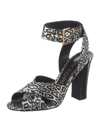 Tom Ford Satin Printed Sandals