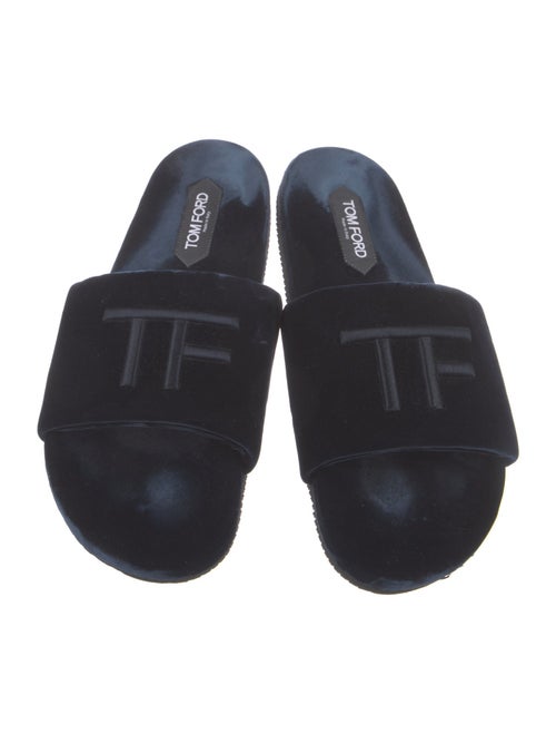 Tom Ford Velvet Embroidered Accent Slides