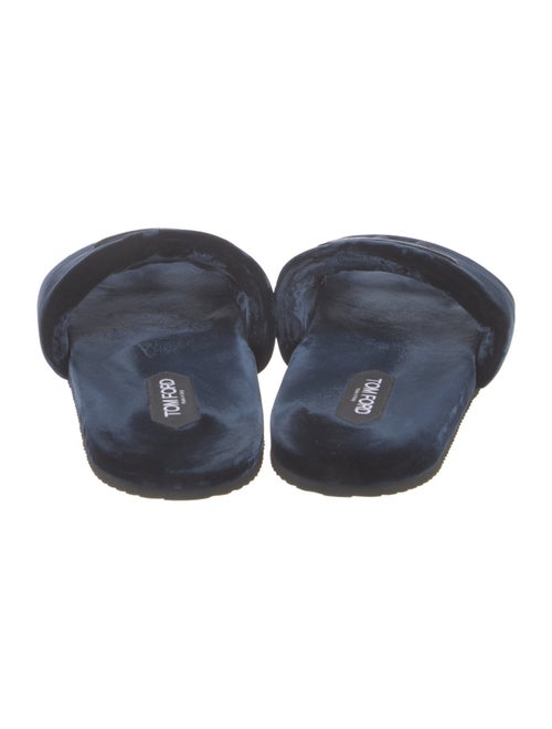Tom Ford Velvet Embroidered Accent Slides