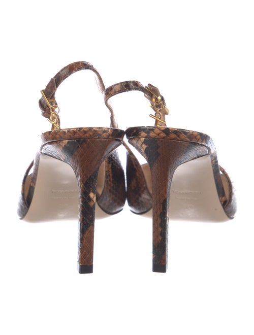 Tom Ford Leather Animal Print Slingback Pumps