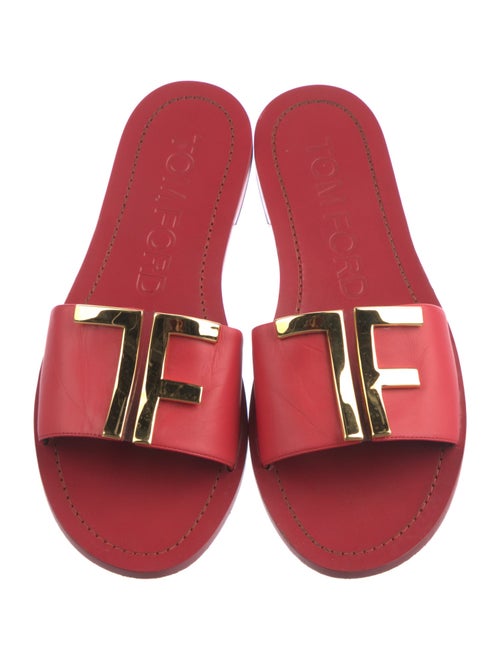 Tom Ford Signature Logo Leather Slides