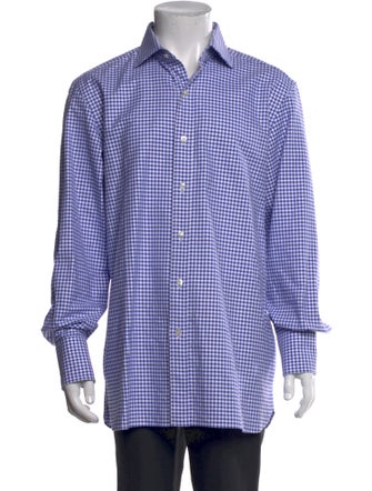 Tom Ford Plaid Print Long Sleeve Shirt