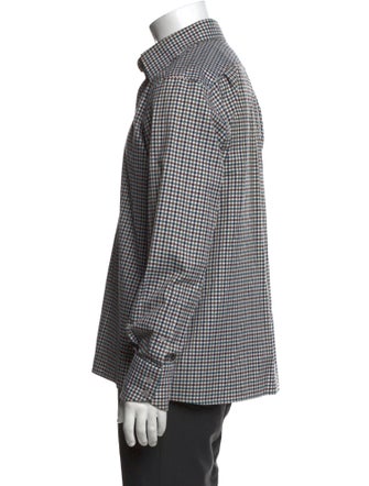 Tom Ford Plaid Print Long Sleeve Dress Shirt