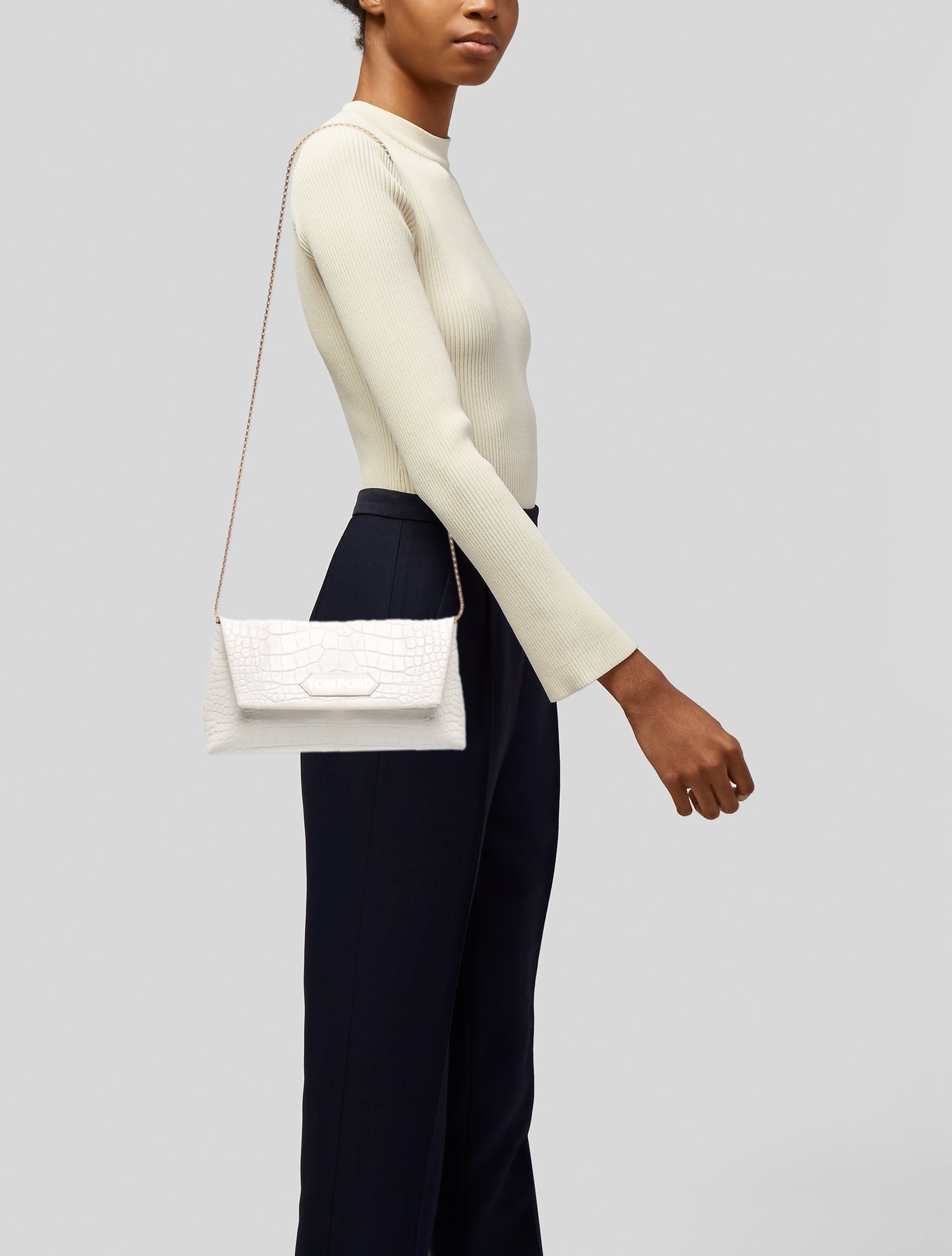 Tom Ford Embossed Leather Clutch