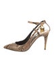 Tom Ford Snakeskin Animal Print Slingback Pumps