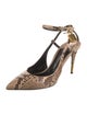 Tom Ford Snakeskin Animal Print Slingback Pumps