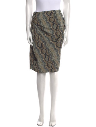 Tom Ford Animal Print Knee-Length Skirt