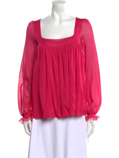 Tom Ford Square Neckline Long Sleeve Blouse