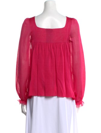 Tom Ford Square Neckline Long Sleeve Blouse