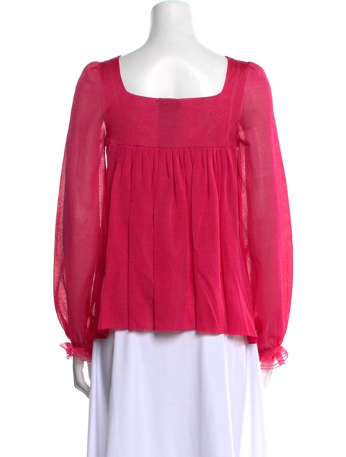 Tom Ford Square Neckline Long Sleeve Blouse