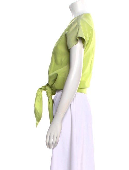 Tom Ford Leather V-Neck Crop Top