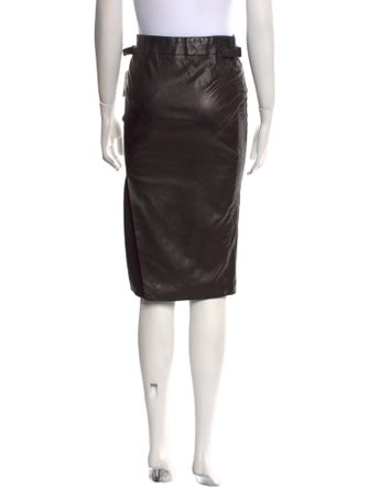 Tom Ford Leather Knee-Length Skirt