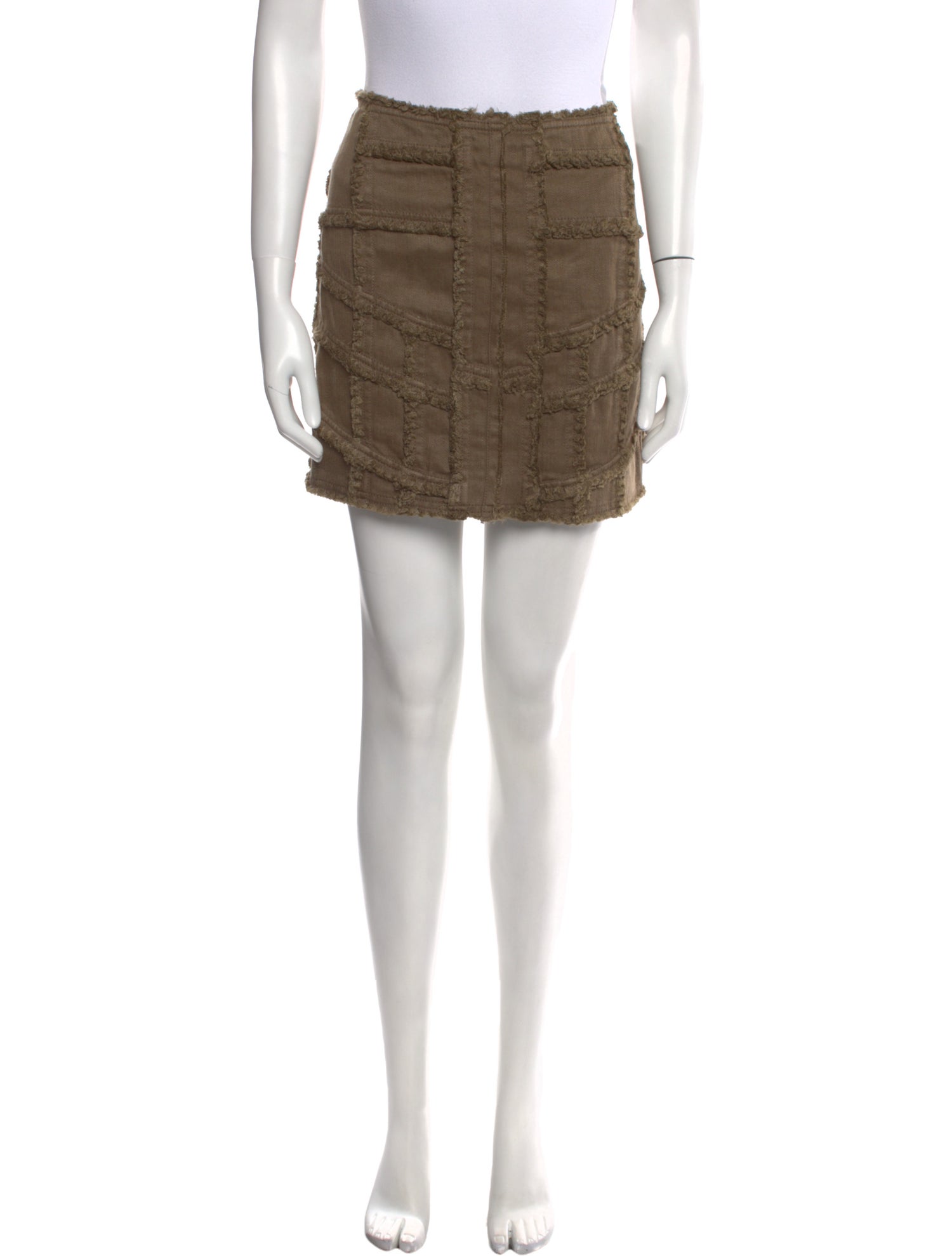 Tom Ford Raw-Edge Trim Mini Skirt