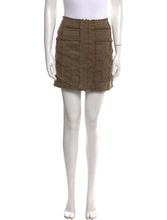 Tom Ford Raw-Edge Trim Mini Skirt