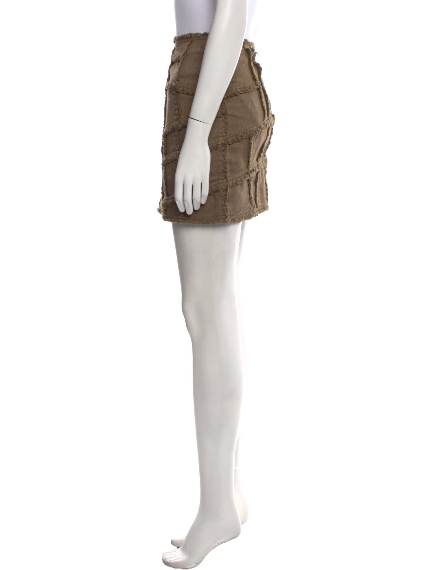 Tom Ford Raw-Edge Trim Mini Skirt