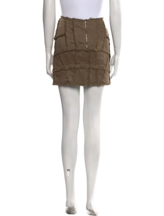 Tom Ford Raw-Edge Trim Mini Skirt