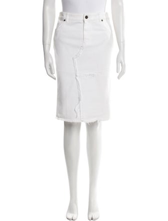 Tom Ford Raw-Edge Trim Knee-Length Skirt