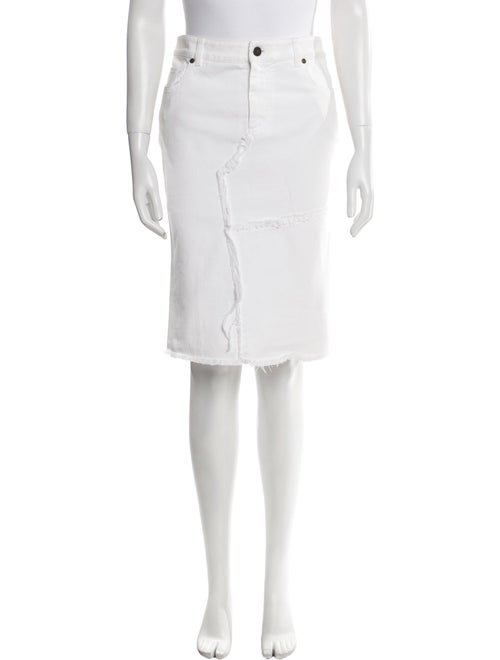 Tom Ford Raw-Edge Trim Knee-Length Skirt