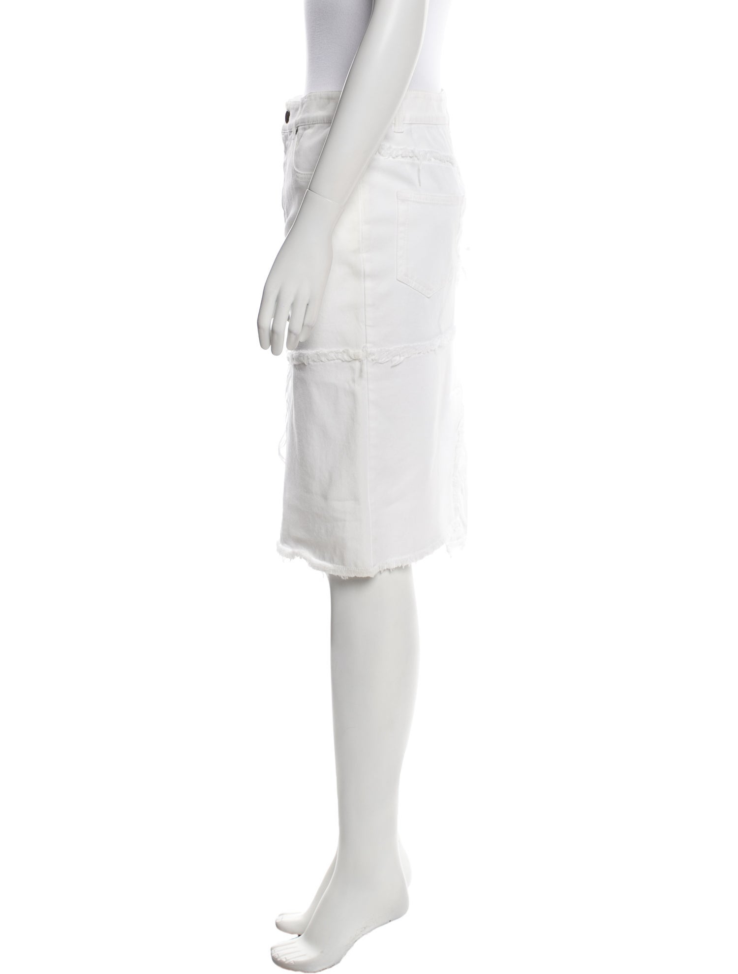 Tom Ford Raw-Edge Trim Knee-Length Skirt