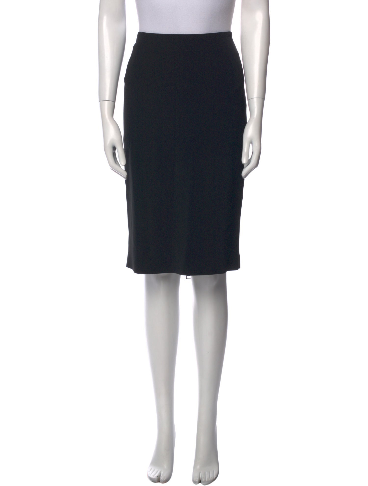 Tom Ford Leather Trim Embellishment Knee-Length Skirt