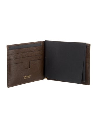 Tom Ford Signature Logo Leather Bifold Wallet