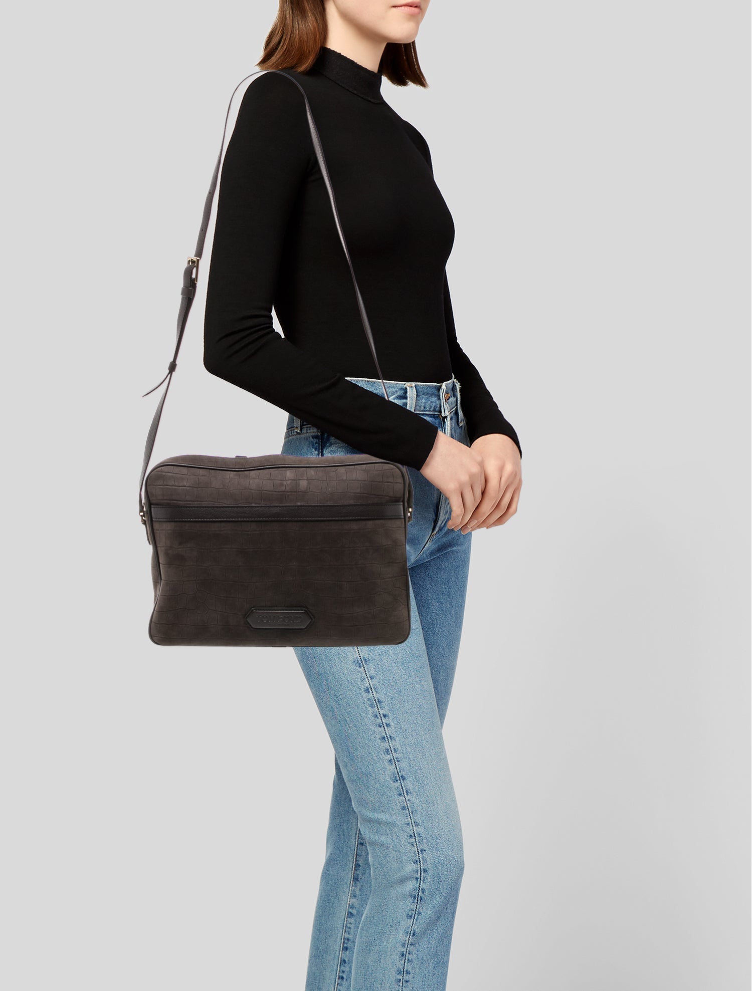 Tom Ford Suede Messenger Bag