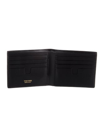 Tom Ford Suede Animal Print Bifold Wallet