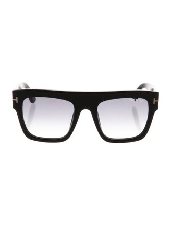 Tom Ford Clear Mirrored Lens Square Sunglasses