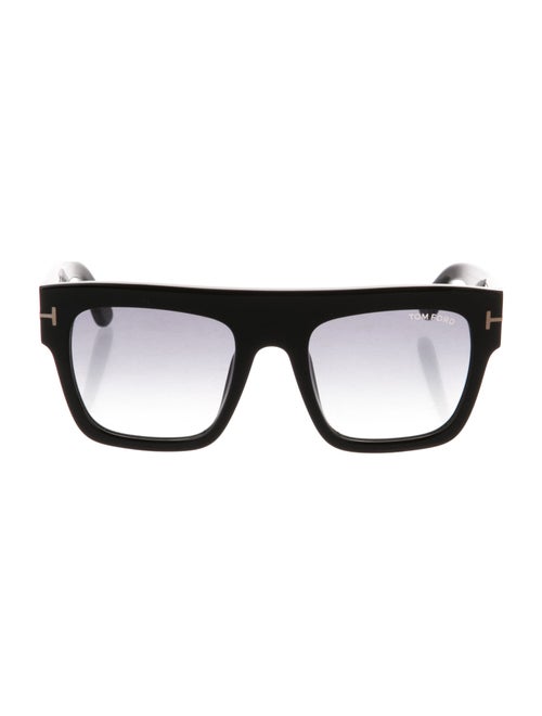 Tom Ford Clear Mirrored Lens Square Sunglasses