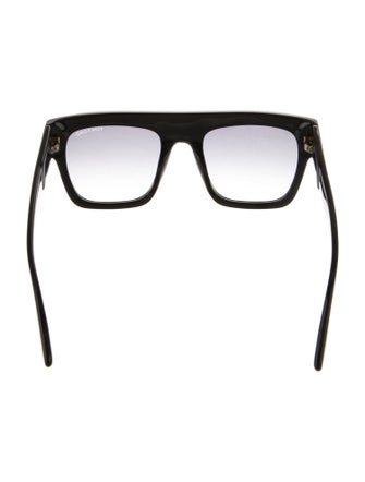 Tom Ford Clear Mirrored Lens Square Sunglasses