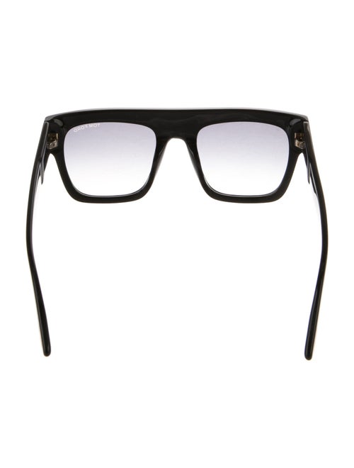 Tom Ford Clear Mirrored Lens Square Sunglasses