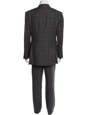 Tom Ford Wool Plaid Print Blazer