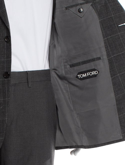 Tom Ford Wool Plaid Print Blazer