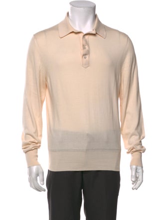Tom Ford Mock Neck Long Sleeve Polo Sweater