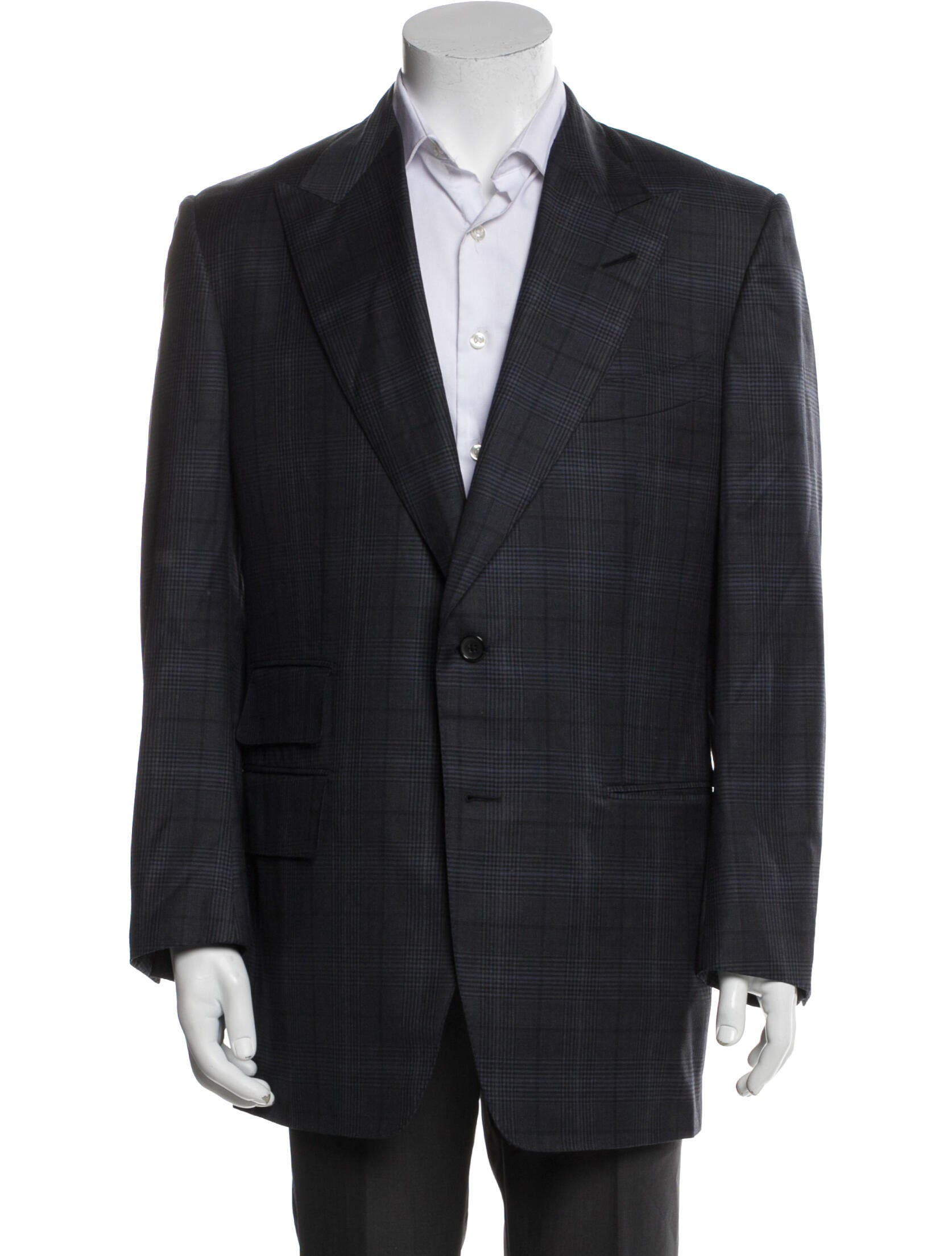 Tom Ford Plaid Print Overcoat