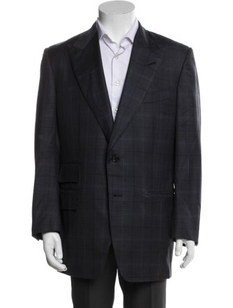 Tom Ford Plaid Print Overcoat
