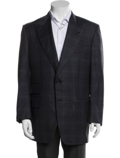 Tom Ford Plaid Print Overcoat