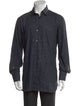 Tom Ford Polka Dot Print Long Sleeve Denim Shirt
