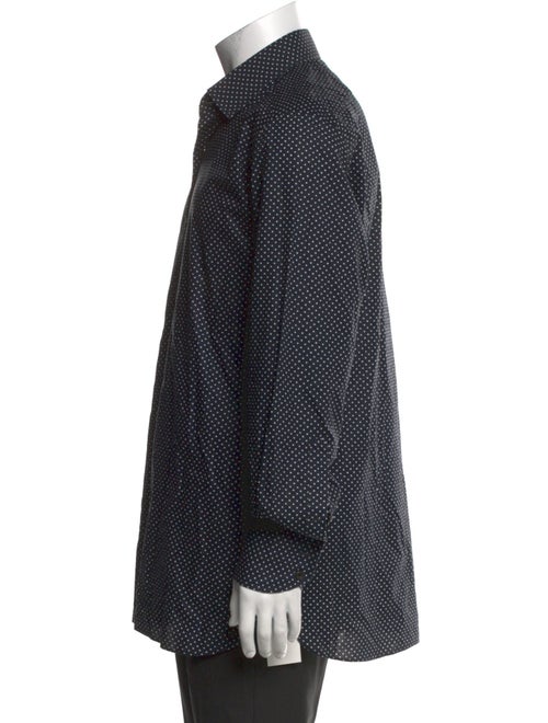 Tom Ford Polka Dot Print Long Sleeve Denim Shirt