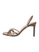 Tom Ford Embossed Leather Animal Print Slingback Sandals