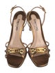 Tom Ford Embossed Leather Animal Print Slingback Sandals