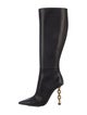 Tom Ford Leather Chain-Link Accents Boots