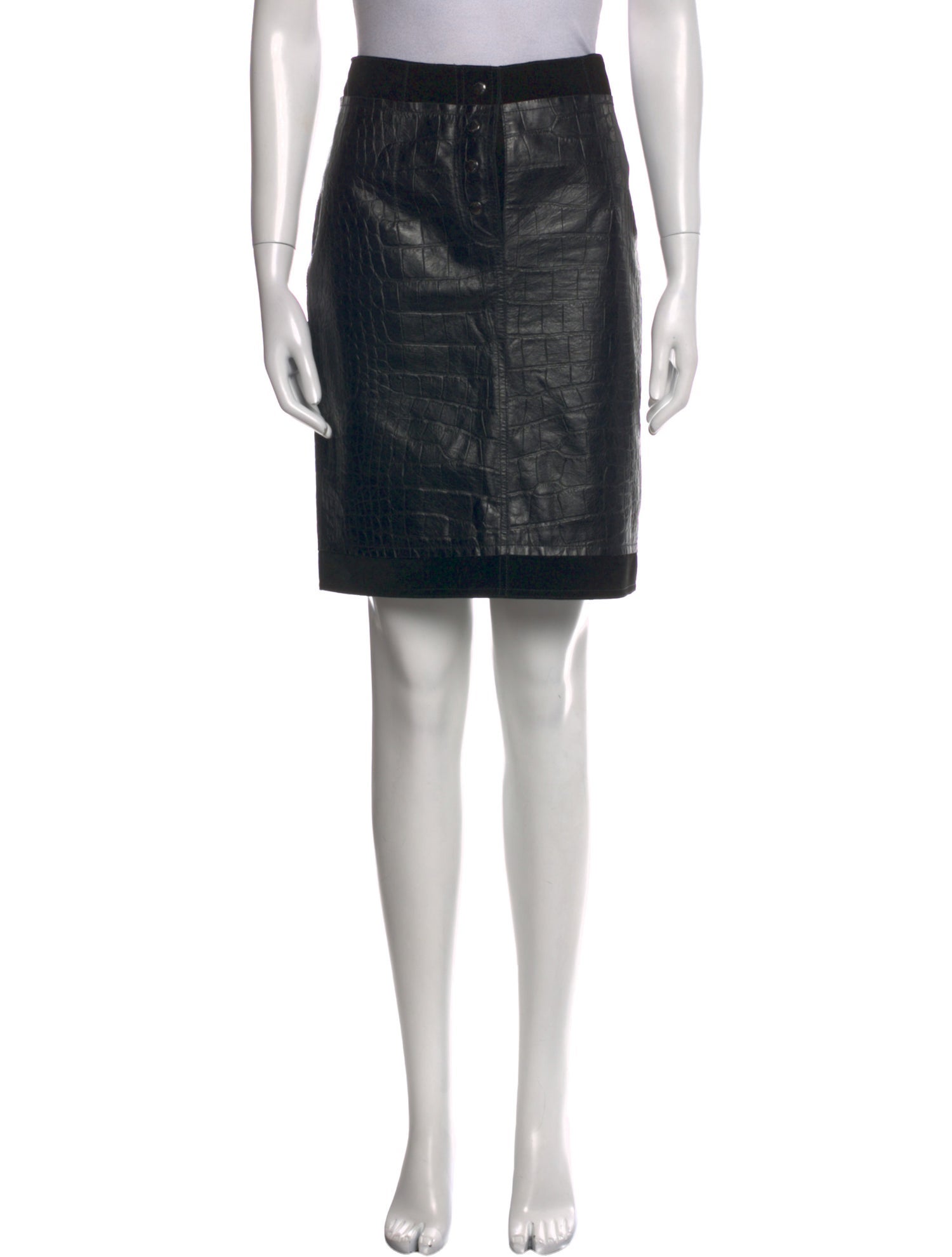 Tom Ford Leather Knee-Length Skirt