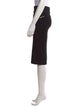 Tom Ford Leather Trim Embellishment Knee-Length Skirt