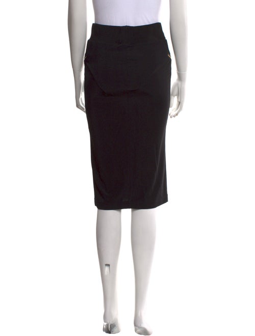 Tom Ford Leather Trim Embellishment Knee-Length Skirt
