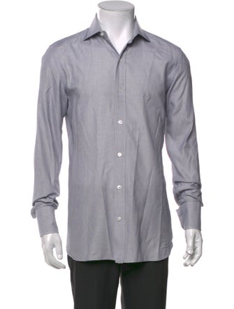 Tom Ford Plaid Print Long Sleeve Dress Shirt