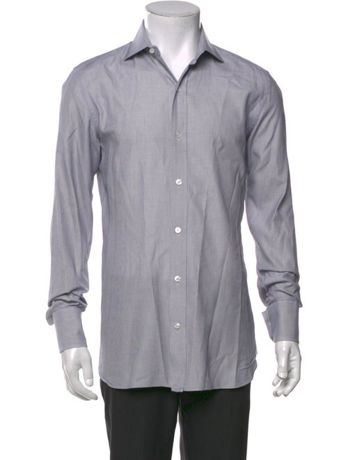 Tom Ford Plaid Print Long Sleeve Dress Shirt